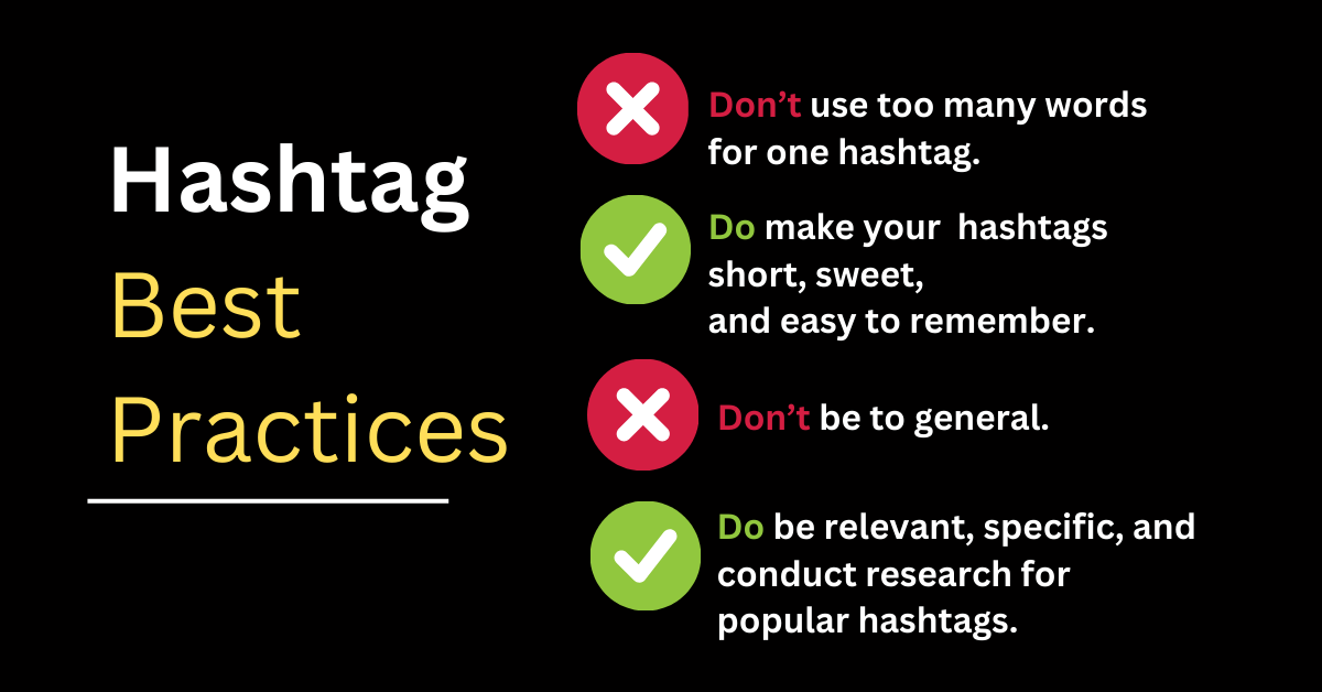 Hashtag best practices. Free marketing tactics for SaaS social media marketing strategies.