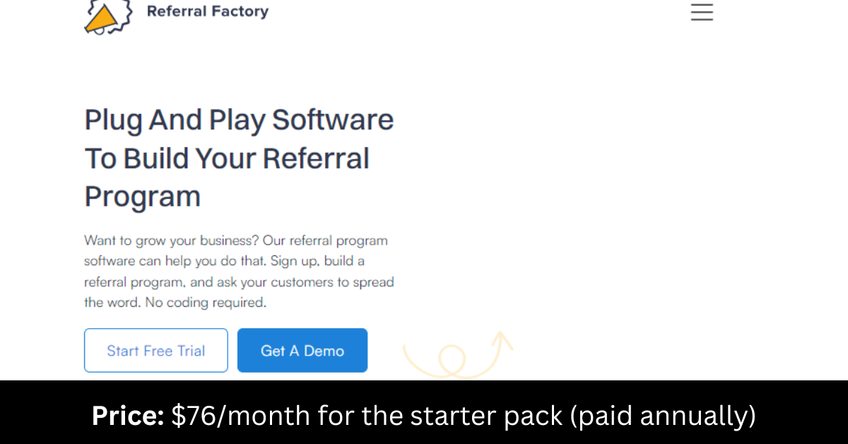 Tools and platforms for streamlining your SaaS product marketing - Referral Factory. For more information on how to create a great SaaS referral program, don't forget to see the rest of this list!