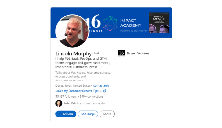 Number 4 on our list of the top 10 leading SaaS influencers you need to know in 2023 - Lincoln Murphy. Don't miss the other 9 need-to-know SaaS influencers and other helpful B2C SaaS marketing information.