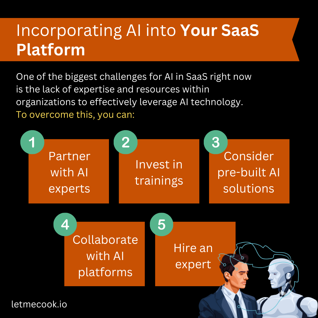 Here are our 5 tips for incorporating AI in SaaS platforms. Read the full article for the other 7 best AI for SaaS marketing tactics that you can use to increase customer engagement and growth.