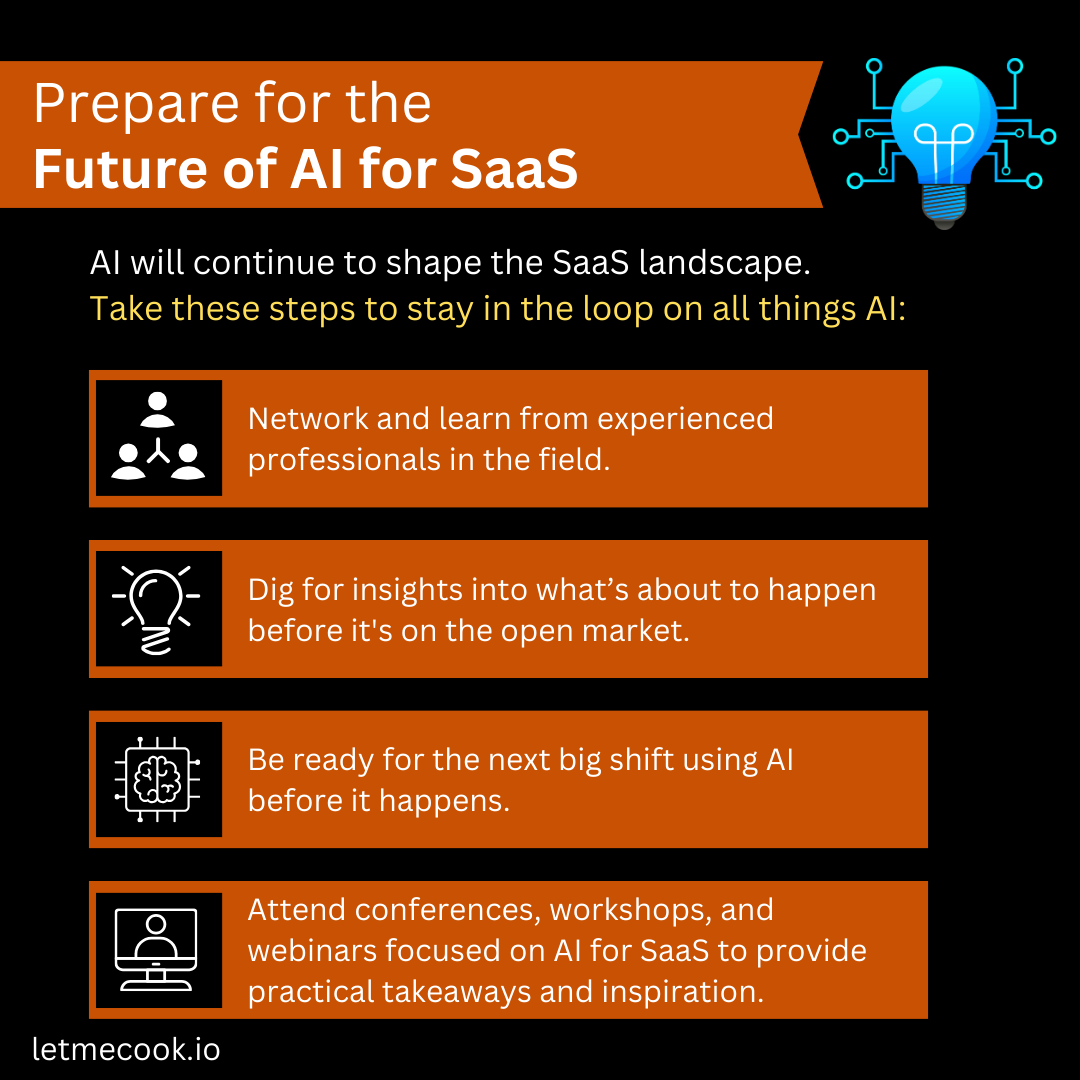 Keep your ear to the ground and prepare for the future of AI for SaaS. Read the full article for the other 7 best AI for SaaS marketing tactics that you can use to increase customer engagement and growth.