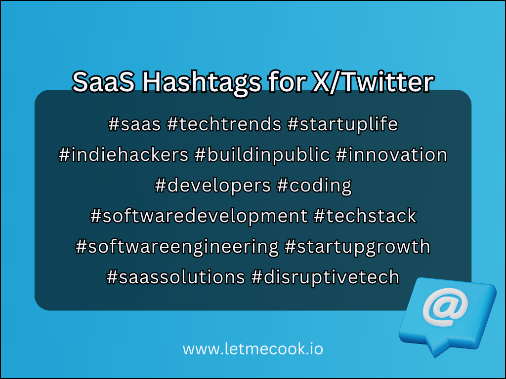 Not sure which SaaS hashtags for X (Twitter) you need to use? These will get you started. Don't forget to read the full 2024 popular SaaS hashtags breakdown article to get the rest of your need-to-know hashtag scoop!