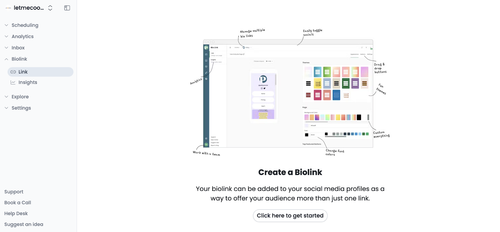 Create your biolink to redirect traffic from your social sets, to wherever you want them to go. Read the full Pallyy review for more features and our official review.